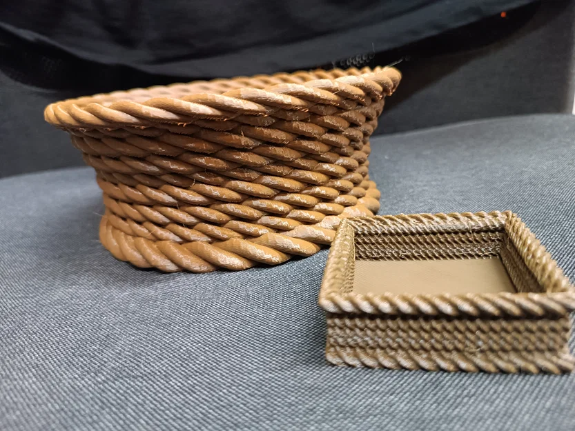 Giỏ Đựng Đồ Họa Tiết Dây Thừng (Basket Rope) In 3D Đẹp Mắt - Image 2