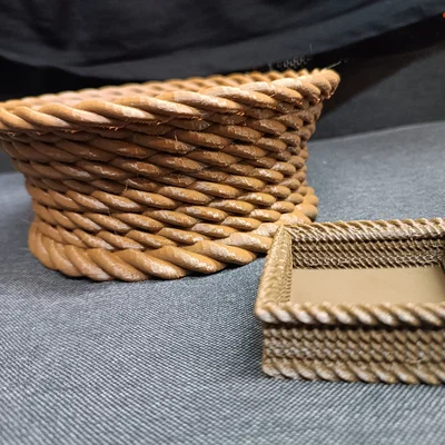 Giỏ Đựng Đồ Họa Tiết Dây Thừng (Basket Rope) In 3D Đẹp Mắt