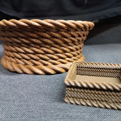 Giỏ Đựng Đồ Họa Tiết Dây Thừng (Basket Rope) In 3D Đẹp Mắt