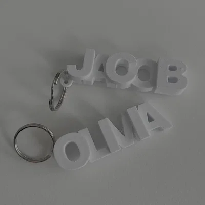 Bộ sưu tập móc khóa in 3D tên cá nhân phổ biến nhất