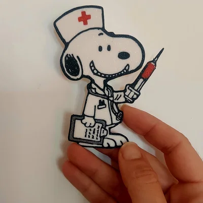 Mô hình 3D Snoopy y tá đáng yêu - Dễ in và trang trí cực đẹp