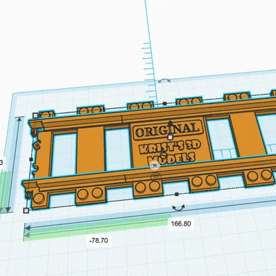 Mô hình đường ray thẳng LEGO Train Straight Track L in 3D