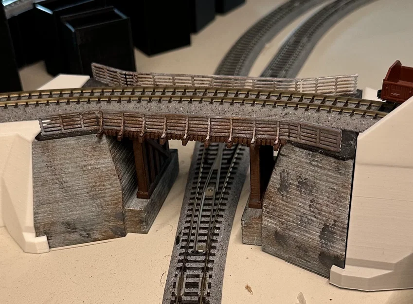Mô hình cầu đường sắt N Scale River Street - Image 1