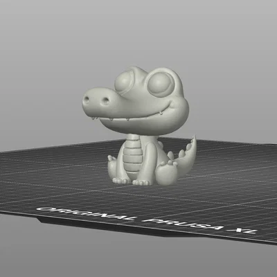 Mô hình 3D nhân vật Cá Sấu Con phong cách Kawaii