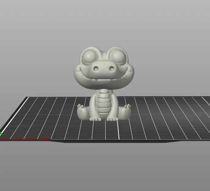 Mô hình 3D nhân vật Cá Sấu Con phong cách Kawaii - Image 3