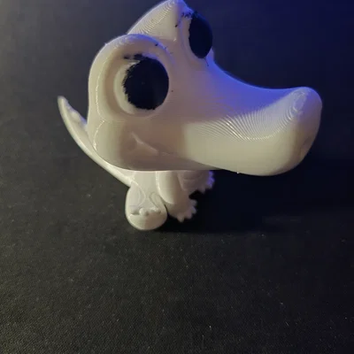 Mô hình 3D nhân vật Cá Sấu Con phong cách Kawaii