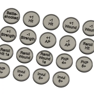 Bộ Token Cơ Bản Cho Warhammer 40k 10th Edition