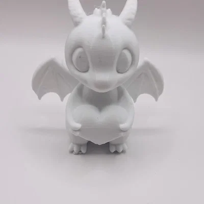 Chú rồng ngọt ngào ôm trái tim - Món quà Valentine 3D