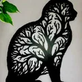 Tree Cat - Tác phẩm treo tường/Đồ trang trí hình mèo trên cây - Thumbnail 1
