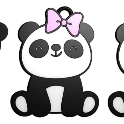 Bộ sưu tập móc khóa gấu trúc (Panda Keychains) in 3D cực đáng yêu