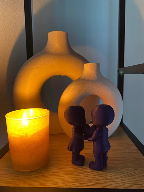 Mô hình cặp đôi trao trái tim 3D lãng mạn - Quà tặng Valentine - Image 5