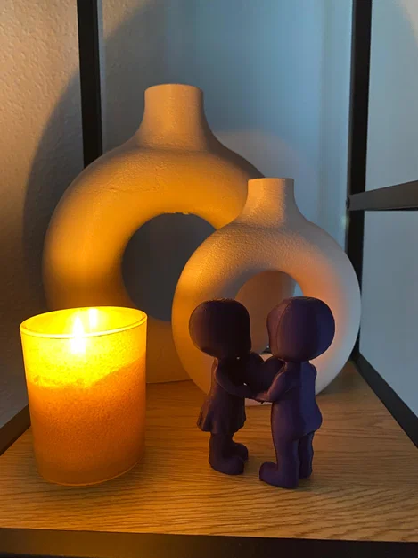 Mô hình cặp đôi trao trái tim 3D lãng mạn - Quà tặng Valentine - Image 6