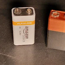 Mô hình pin 9V in 3D - Phụ kiện hỗ trợ thiết kế kỹ thuật chính xác