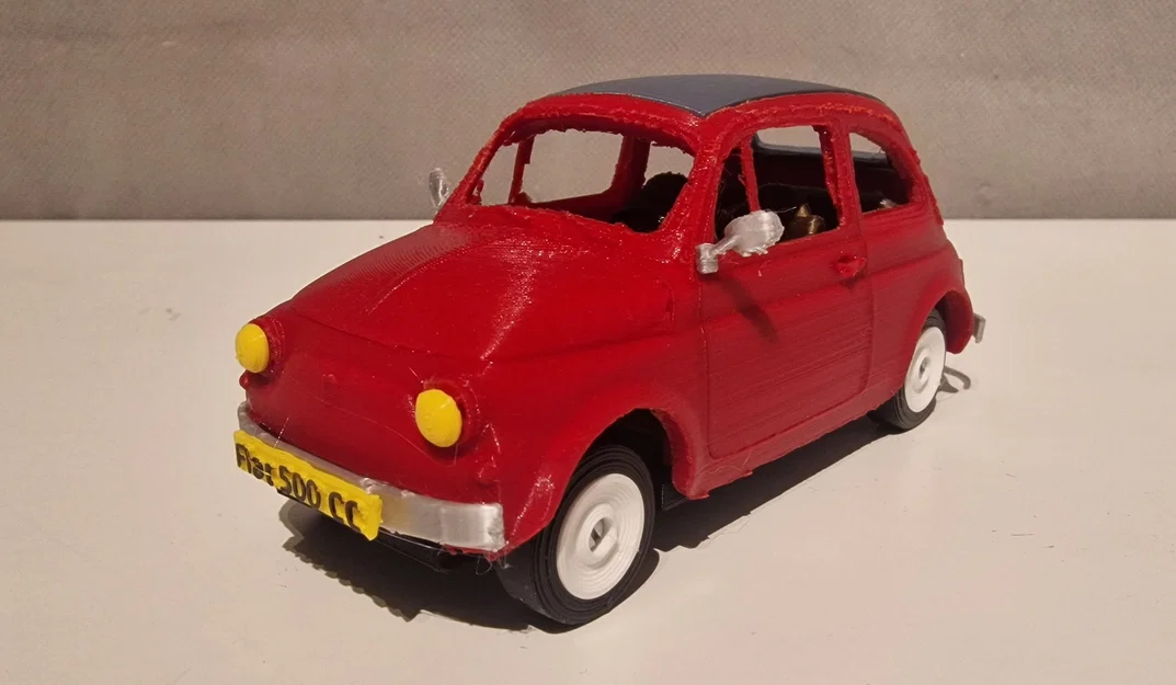 Mô hình xe Fiat 500 Cabrio 3D chi tiết ấn tượng - Image 3