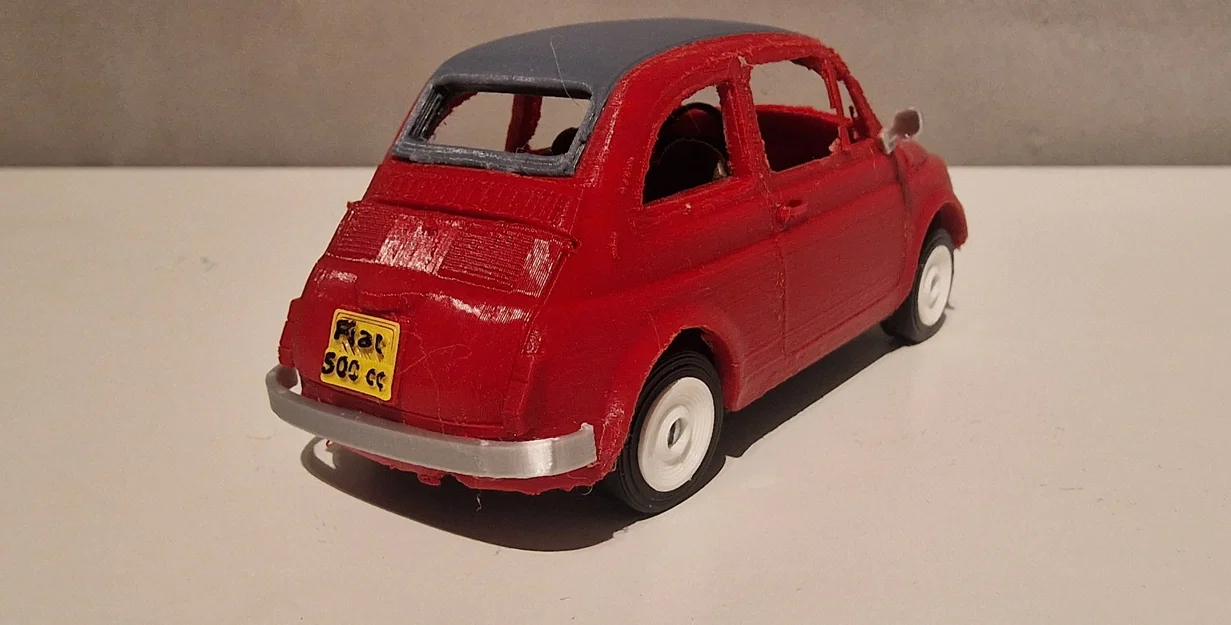 Mô hình xe Fiat 500 Cabrio 3D chi tiết ấn tượng - Image 5