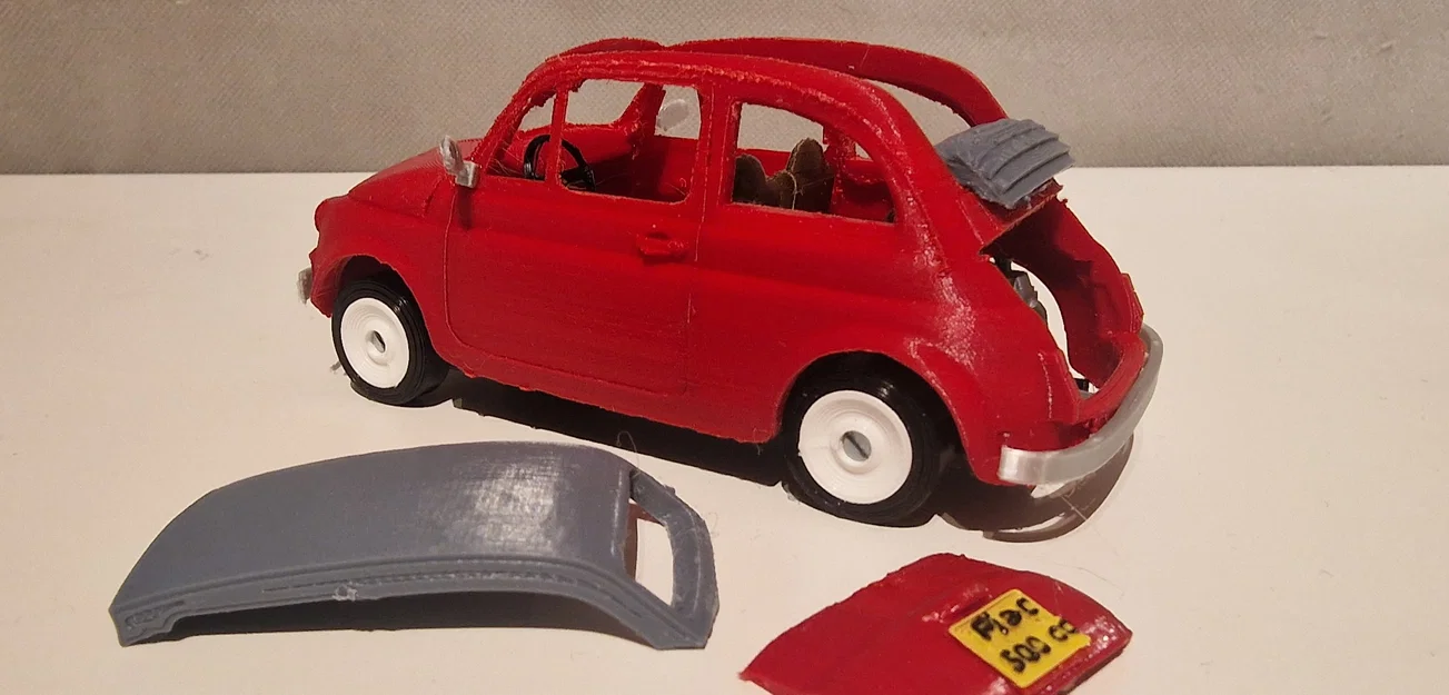 Mô hình xe Fiat 500 Cabrio 3D chi tiết ấn tượng - Image 7