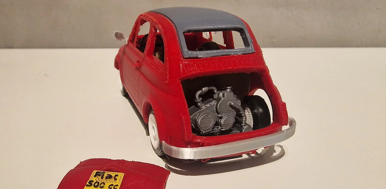 Mô hình xe Fiat 500 Cabrio 3D chi tiết ấn tượng - Image 9