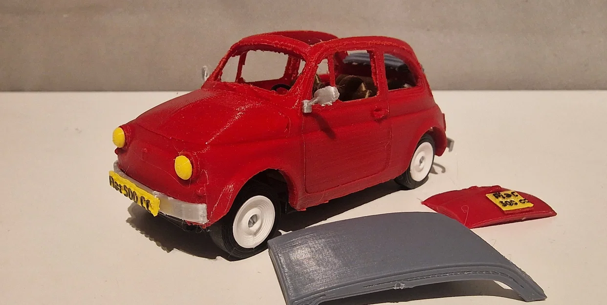 Mô hình xe Fiat 500 Cabrio 3D chi tiết ấn tượng - Image 10