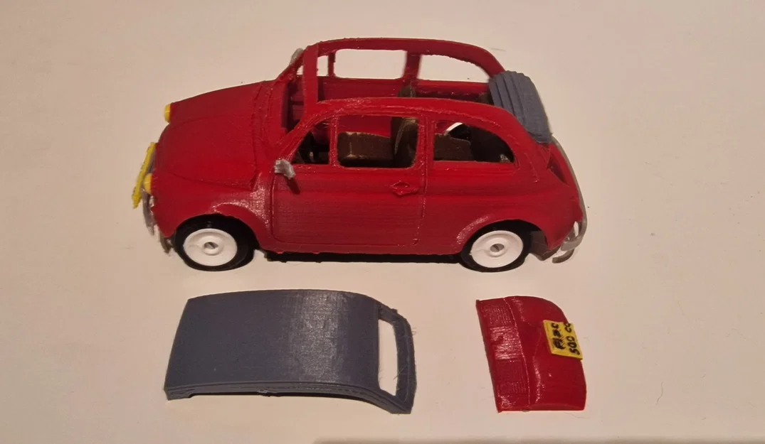 Mô hình xe Fiat 500 Cabrio 3D chi tiết ấn tượng - Image 12