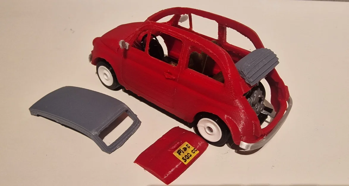 Mô hình xe Fiat 500 Cabrio 3D chi tiết ấn tượng - Image 13