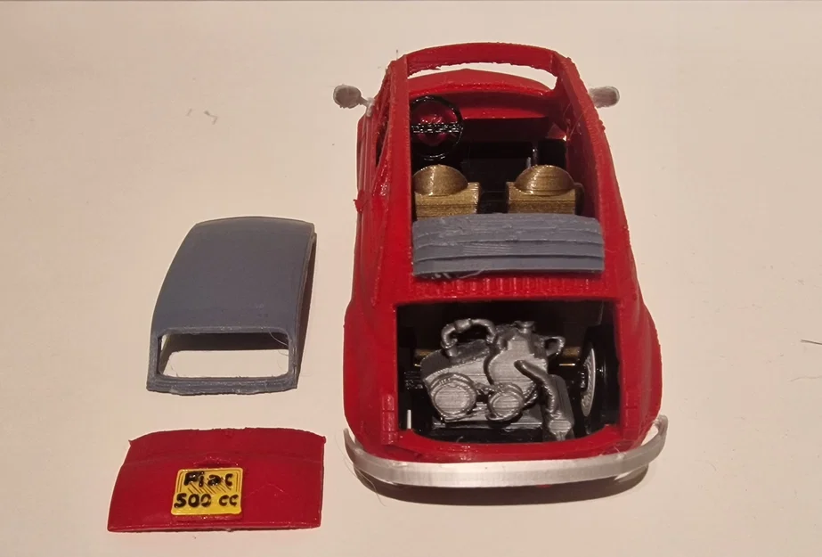 Mô hình xe Fiat 500 Cabrio 3D chi tiết ấn tượng - Image 17