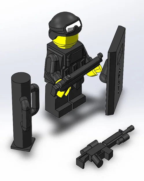 Bộ phụ kiện cảnh sát đặc nhiệm SWAT cho mô hình nhân vật - Image 1