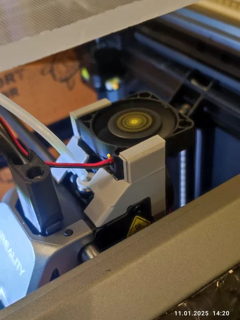 Mod giá đỡ quạt 4010 cho động cơ đùn Creality K1 - Image 1