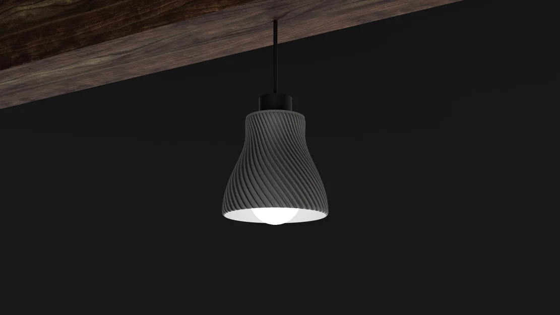 Chụp đèn xoắn ốc (In chế độ Vase mode) - Image 2