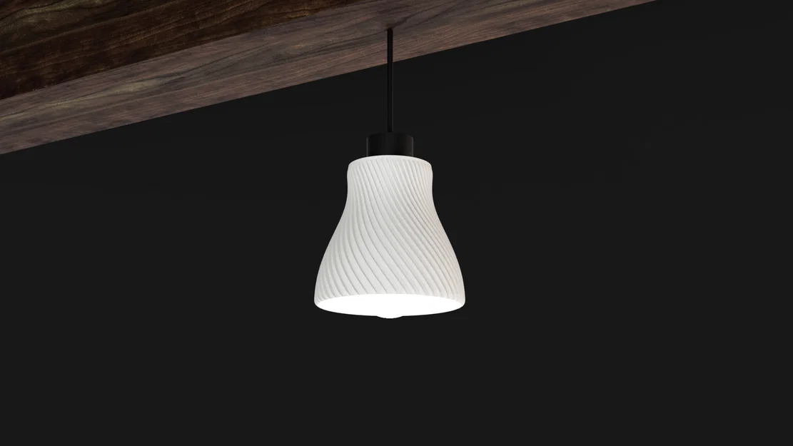 Chụp đèn xoắn ốc (In chế độ Vase mode) - Image 3