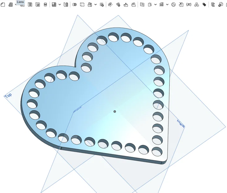 Đế giỏ hình trái tim đan móc 140mm (5.5 inch) - Image 1