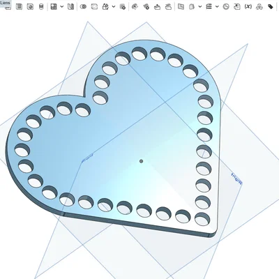 Đế giỏ hình trái tim đan móc 140mm (5.5 inch)