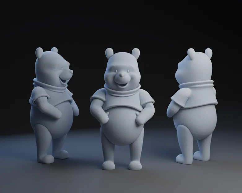 Mô hình 3D gấu Winnie the Pooh - File in chất lượng cao - Image 1