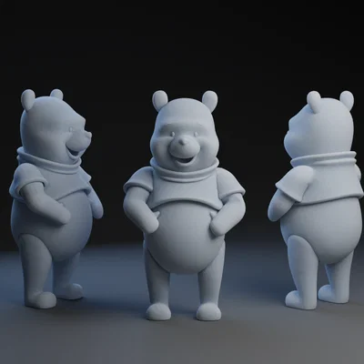Mô hình 3D gấu Winnie the Pooh - File in chất lượng cao