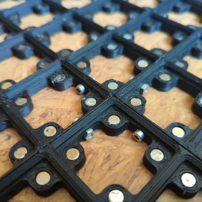 Ngăn kéo Kallax: Tấm đế Gridfinity có nam châm