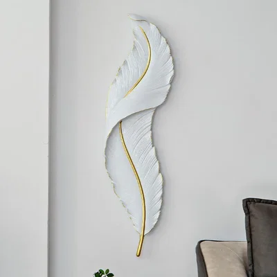 Mô hình trang trí tường hình chiếc lông vũ 3D tinh tế