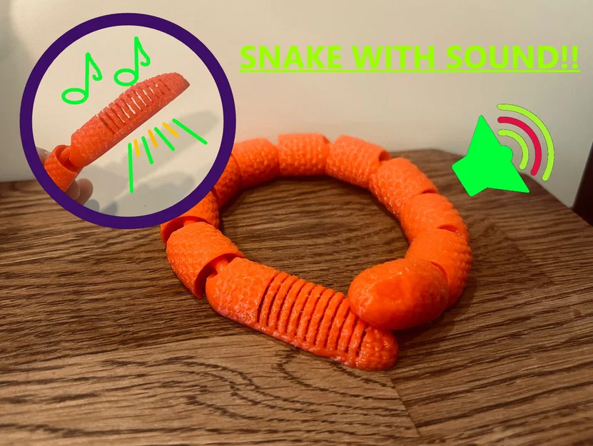 Mô hình đồ chơi rắn in 3D có thể phát ra âm thanh vui nhộn - Image 1