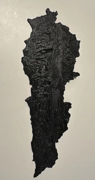 Mô hình bản đồ địa hình Lebanon (Topographic map) in 3D chi tiết - Image 1