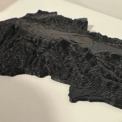 Mô hình bản đồ địa hình Lebanon (Topographic map) in 3D chi tiết