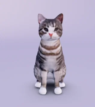Mô hình chú mèo 3D trang trí bàn làm việc cực kỳ dễ thương - Image 1