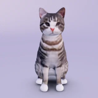 Mô hình chú mèo 3D trang trí bàn làm việc cực kỳ dễ thương