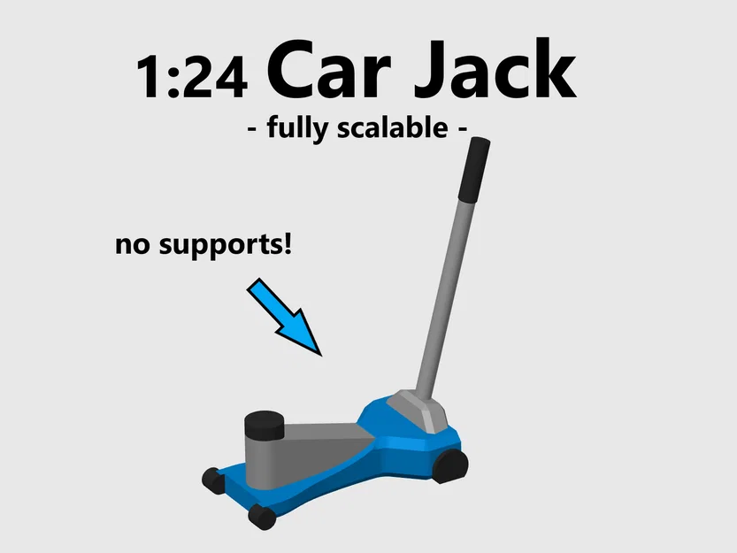 Kích thủy lực nâng xe - Phụ kiện garage diorama tỉ lệ 1:24 - Image 1