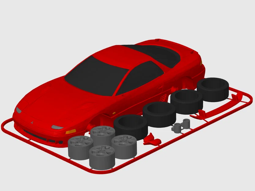 Mô hình lắp ráp Kit Card Mitsubishi 3000GT / GTO VR4 (tỷ lệ 1:24) - Image 2