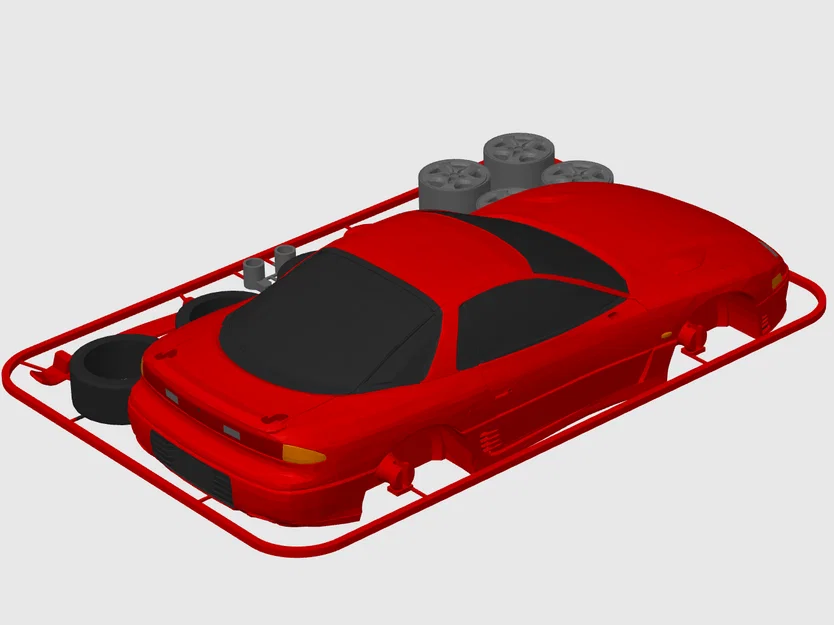 Mô hình lắp ráp Kit Card Mitsubishi 3000GT / GTO VR4 (tỷ lệ 1:24) - Image 3
