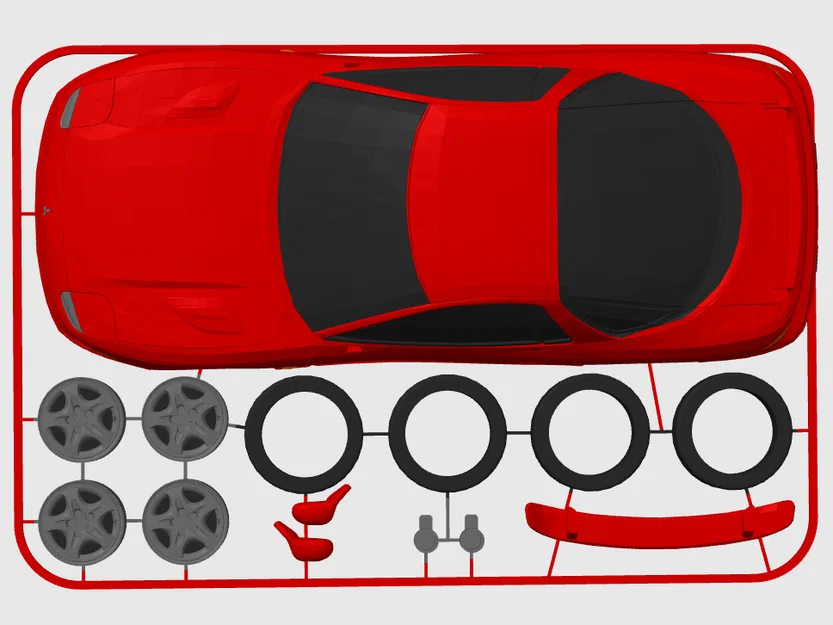 Mô hình lắp ráp Kit Card Mitsubishi 3000GT / GTO VR4 (tỷ lệ 1:24) - Image 7