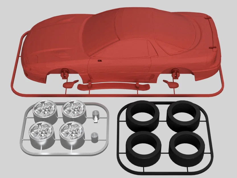 Mô hình lắp ráp Kit Card Mitsubishi 3000GT / GTO VR4 (tỷ lệ 1:24) - Image 8