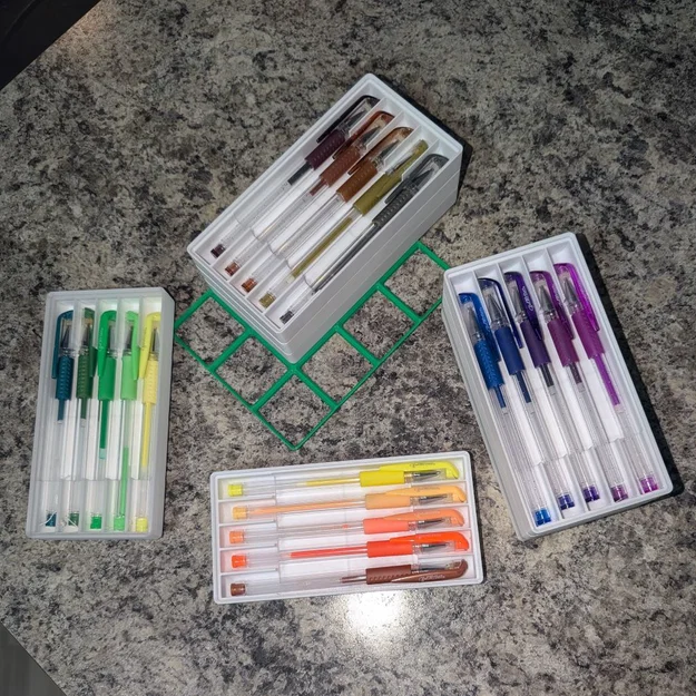 Khay đựng bút Gridfinity Stackable Pen Tray: Giải pháp bàn làm việc gọn gàng - Image 3