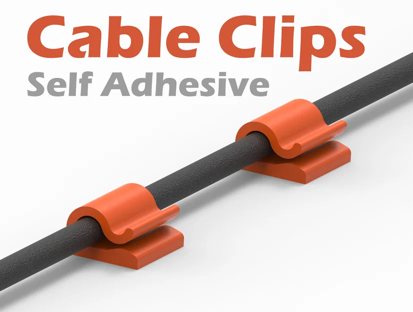 Bộ Kẹp Giữ Dây Cáp Tự Dán Tiện Lợi (In 3D) - Image 1