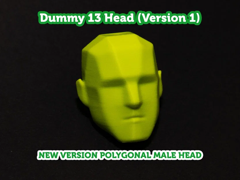 Đầu nhân vật nam đa giác (Polygonal Head) cho mô hình Dummy 13 - Image 1
