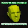 Đầu nhân vật nam đa giác (Polygonal Head) cho mô hình Dummy 13 - Thumbnail 1