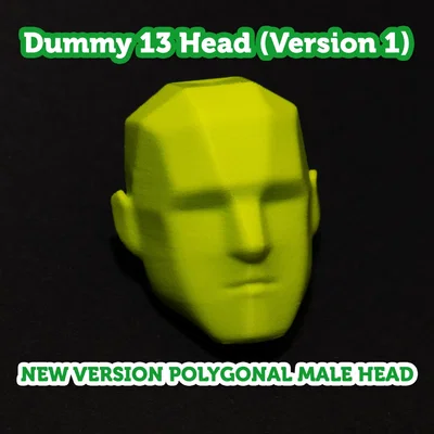 Đầu nhân vật nam đa giác (Polygonal Head) cho mô hình Dummy 13